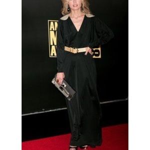 Vintage Bill Tice 70’s Blk/Gld Embellish Minidress